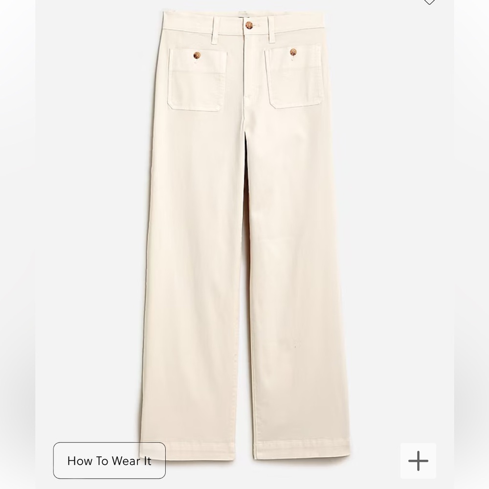 Jcrew Sailor slim wide-leg chino pant